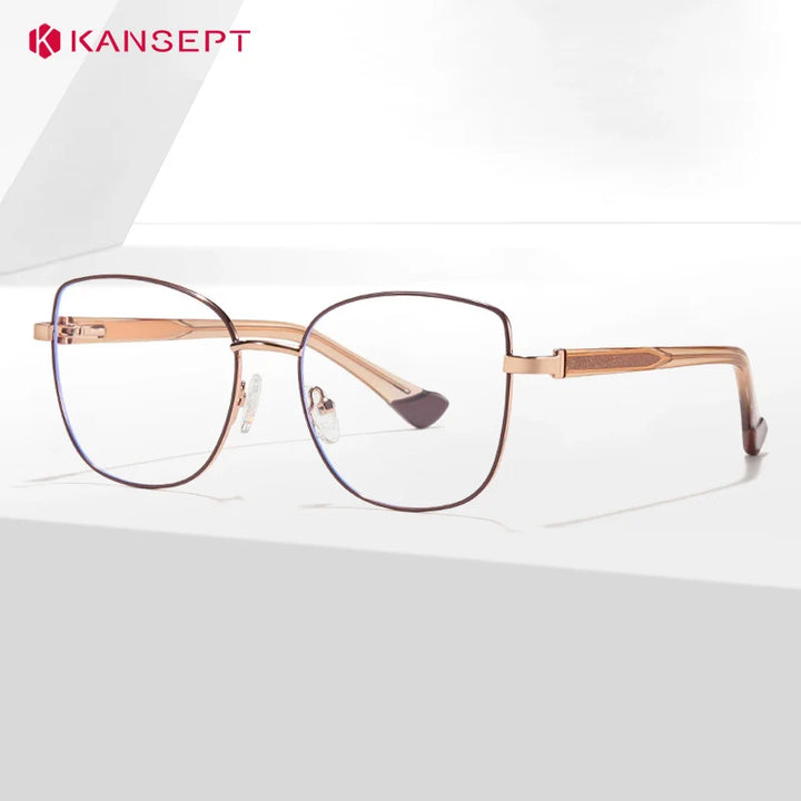 Kansept Women's Full Rim Oval Cat Eye Tr 90 Alloy Reading Glasses 68002