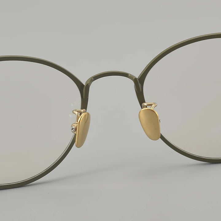 Muzz 030 women's cat eye IP titanium prescription eyeglasses — view 7