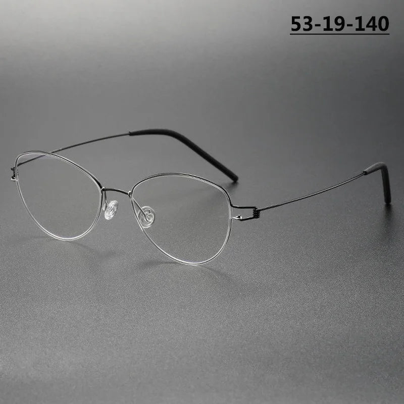 Bobbie Women Full Rim Cat Eye Titanium Eyeglasses Fuz 15