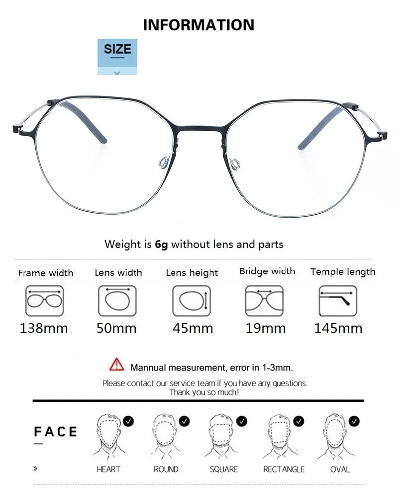 Bobbie Women's Full Rim Flat Top Polygon Titanium Eyeglasses 965540