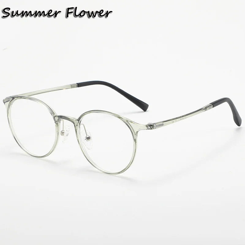 Summer Flower  Women's Full Rim Round Ultem Eyeglasses 11638