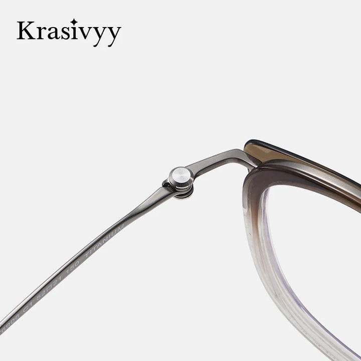 Krasivyy Unisex Full Rim Oval Titanium Prescription Eyeglasses ARLT6906 - view 3