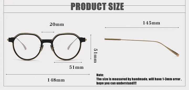Aimee Unisex Full Rim Polygon Titanium Acetate Eyeglasses 810162