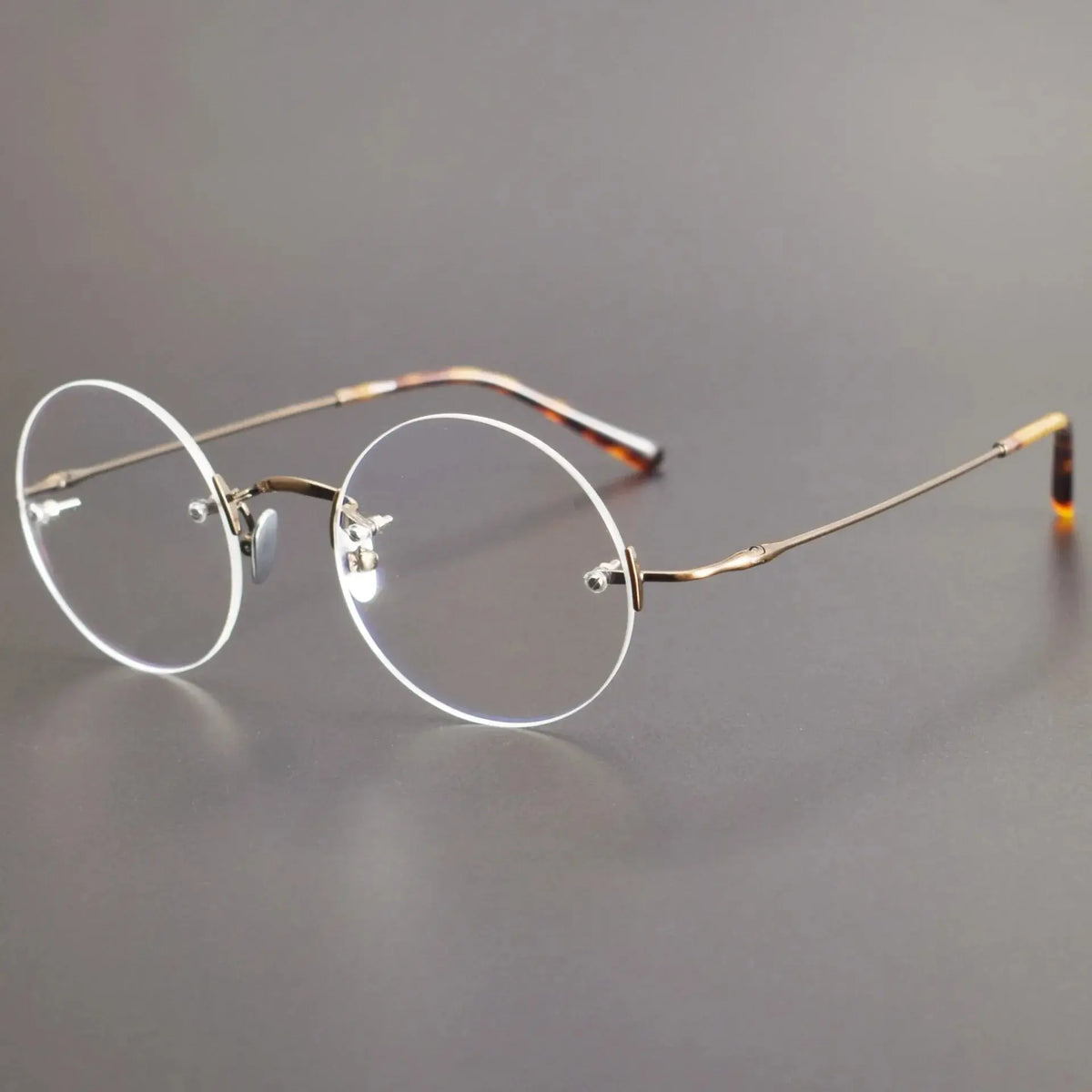 Aror Women's Rimless Round Oval Titanium Eyeglasses 45297.