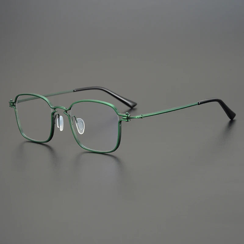 Aimee Unisex Full Rim Square Titanium Acetate Eyeglasses 195898 Full Rim Aimee Green  