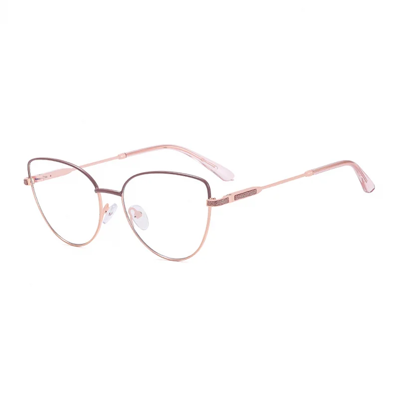 Ralferty Women's Full Rim Square Cat Eye Alloy Eyeglasses R82149 Full Rim Ralferty C2 Cameo CHINA 