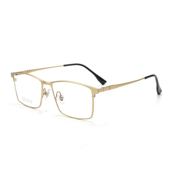Yimaruili Men's Full Rim Square Brow Line Titanium Eyeglasses 612010