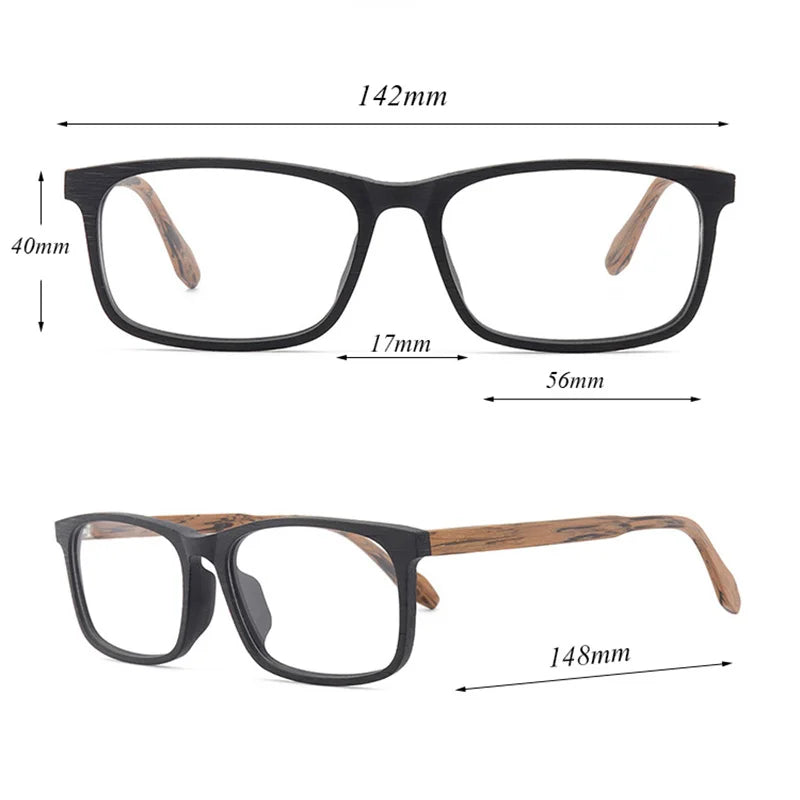 Hdcrafter Unisex Full Rim Polygon Square Acetate Eyeglasses 961691