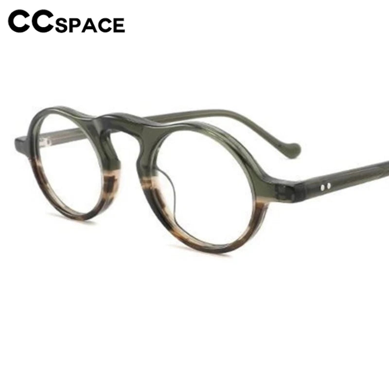 CCspace Unisex Full Rim Oval Acetate Eyeglasses 300316 Full Rim CCSpace   