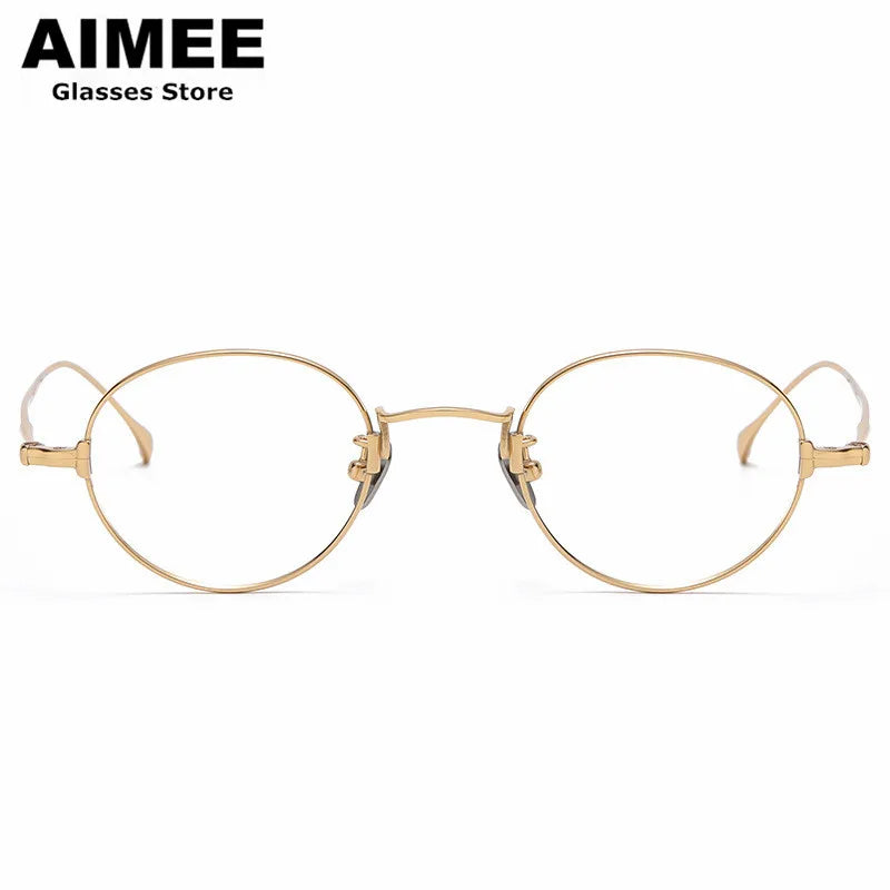 Aimee Unisex Full Rim Round Oval Titanium Eyeglasses 111053 Full Rim Aimee   