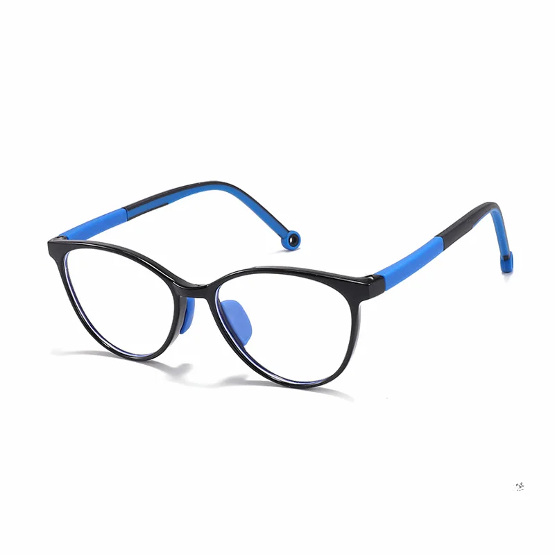 Ralferty Unisex Youth's Full Rim Square Tr 90 Acetate Eyeglasses R0223 Full Rim Ralferty C2 Black Blue CHINA 