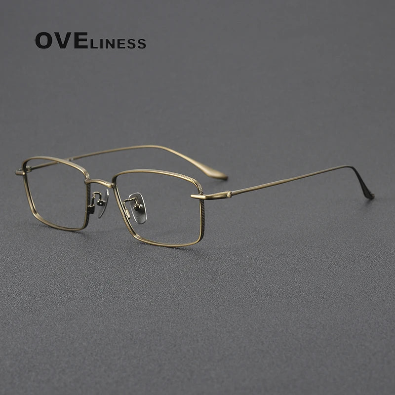 Oveliness Unisex Full Rim Square Titanium Eyeglasses 3175 Full Rim Oveliness bronze  