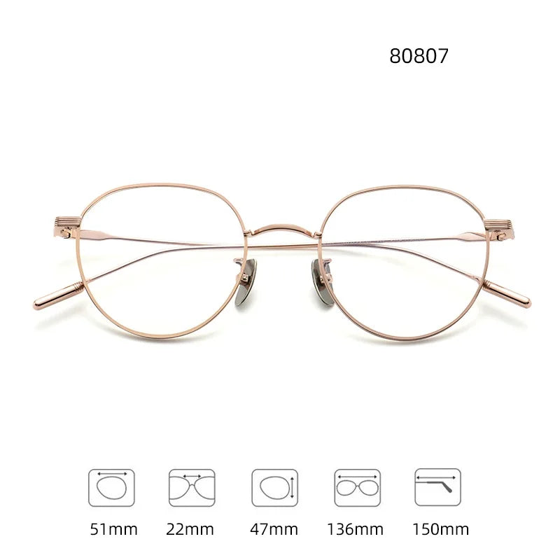 Bobbie Women's Full Rim Oval Round Titanium Eyeglasses 680807