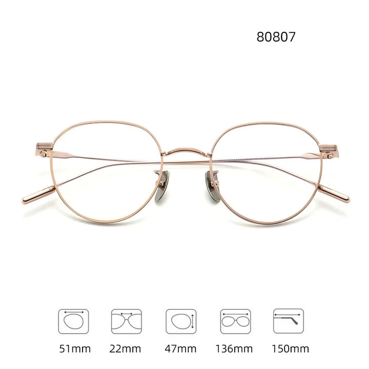 Bobbie Women's Full Rim Oval Round Titanium Eyeglasses 680807