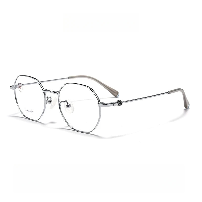 Yimaruili Youth Unisex Full Rim Flat Top Round Alloy Eyeglasses 710185