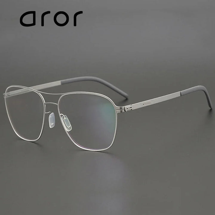 Aror Women's Full Rim Square Double Bridge Titanium Eyeglasses 49251