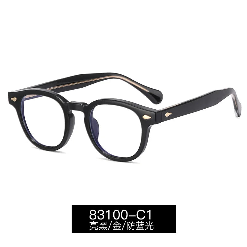 Reven Jate Unisex Full Rim Square Round Tr 90 Alloy Eyeglasses 83100