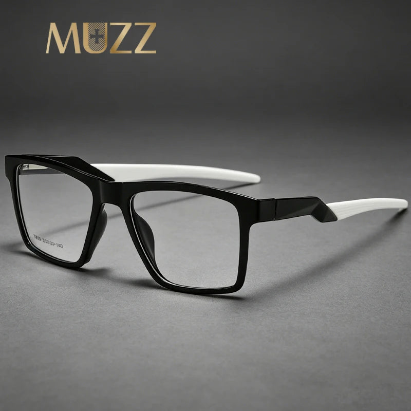 Muzz 78090 men's square ultra-light TR-90 prescription eyeglasses