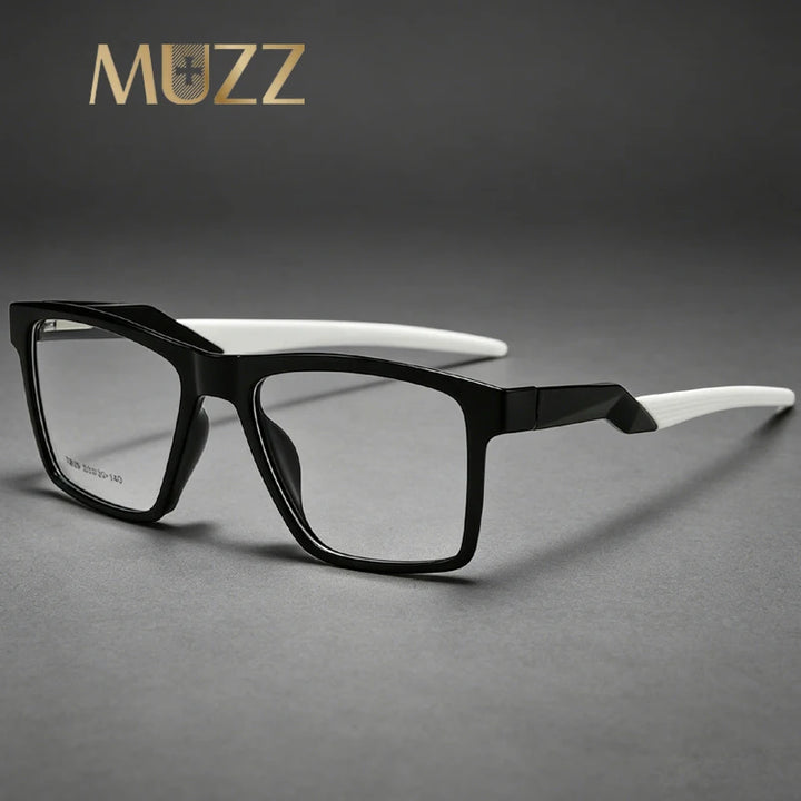 Muzz 78090 men's square ultra-light TR-90 prescription eyeglasses