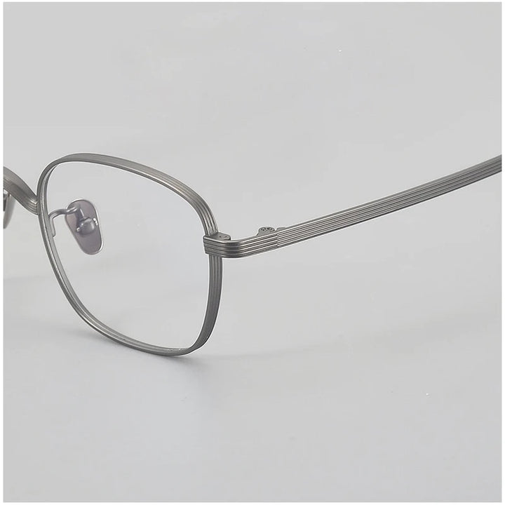 Muzz 117 men's small square IP titanium prescription eyeglasses — view 9