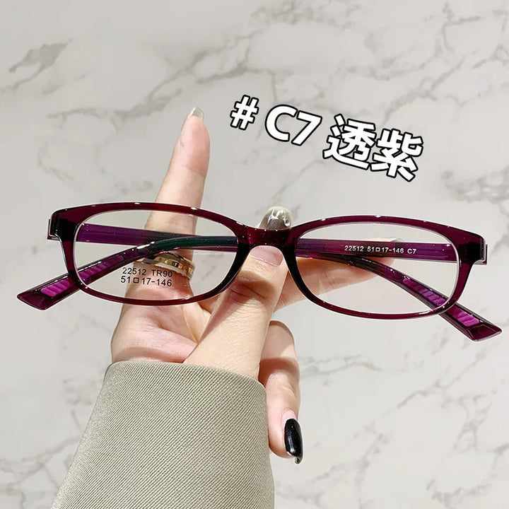 Zirosat Women's Full Rim Rectangle Tr 90 Alloy Eyeglasses 22512