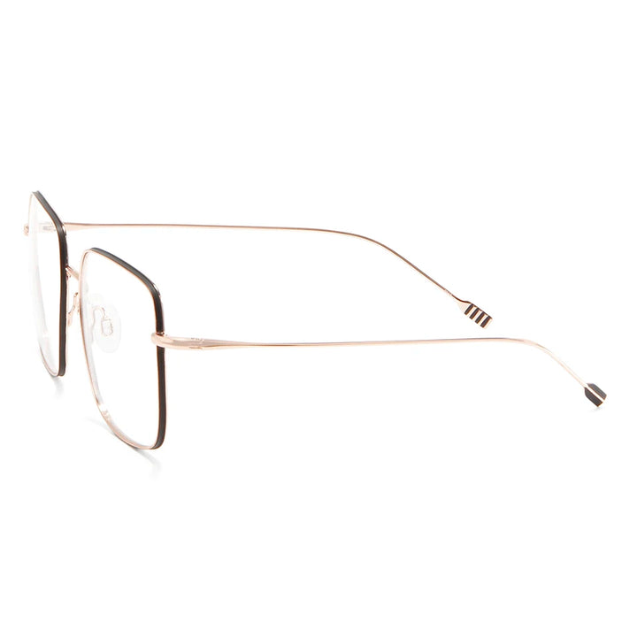 Esnbie Unisex Full Rim Big Square Titanium Eyeglasses 22025 Full Rim Esnbie   