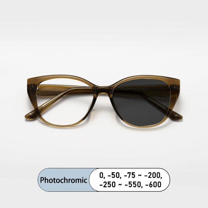 Kocolior Women's Full Rim Cat Eye Tr 90 Alloy Photochromic Reading Glasses 86159