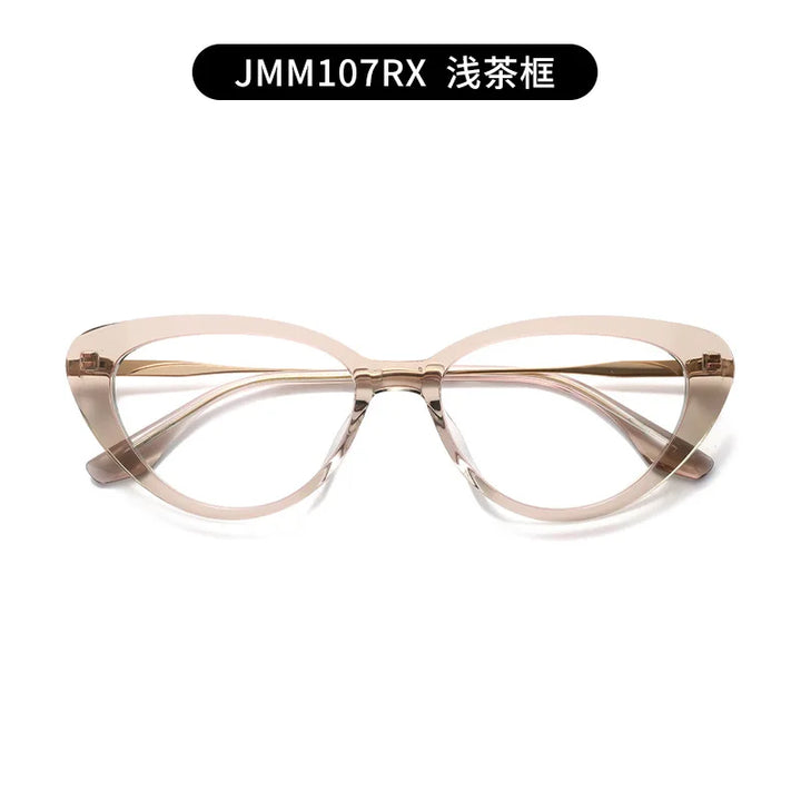 Nobler Unisex Full Rim Oval Thick Acetate Titanium Eyeglasses 422107