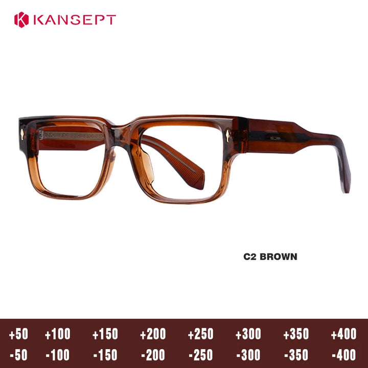 Kansept Unisex Full Rim Square Pc Cp Resin Reading Glasses 48301