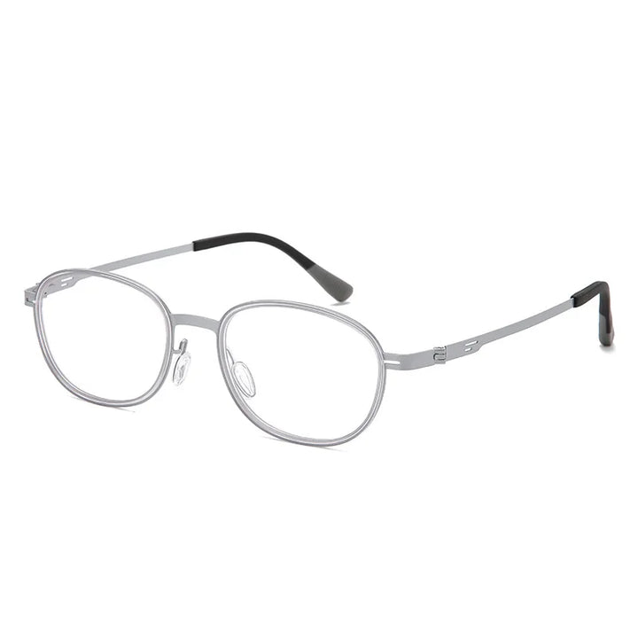 Zirosat Unisex Full Rim Oval Square Tr 90 Alloy Eyeglasses 582004