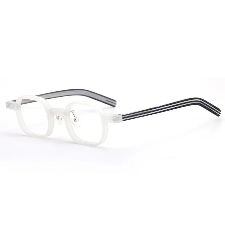 Muzz Unisex Full Rim Square Acetate Eyeglasses M0516 Full Rim Muzz WHITE  