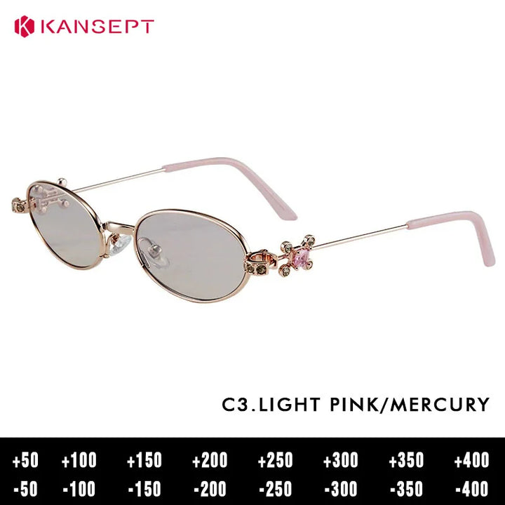 Kansept Women's Full Rim Oval Alloy Reading Glasses 717619