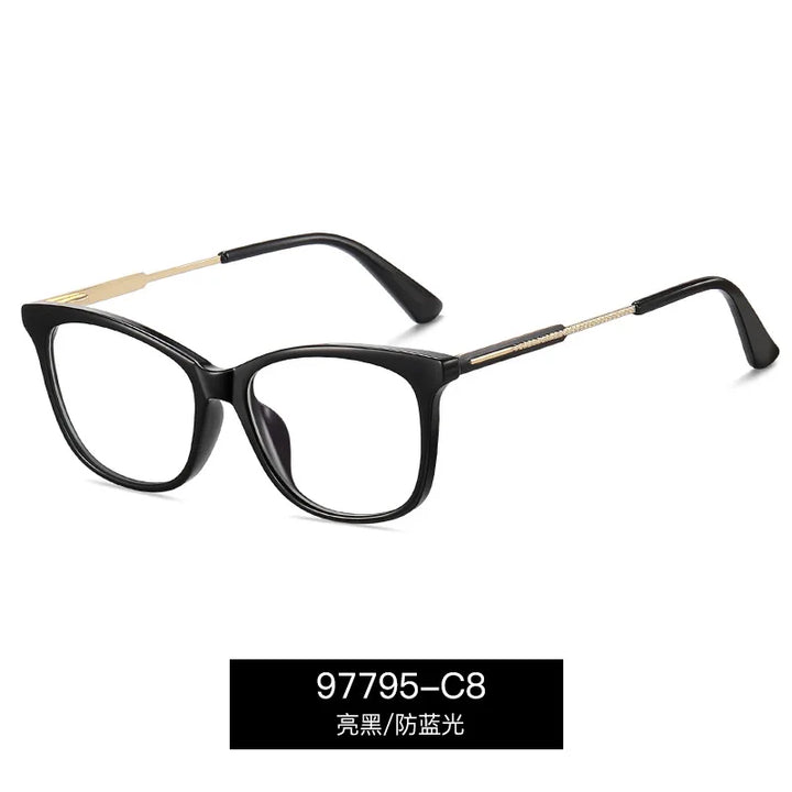 Reven Jate Women's Full Rim Square Tr 90 Alloy Eyeglasses 397795