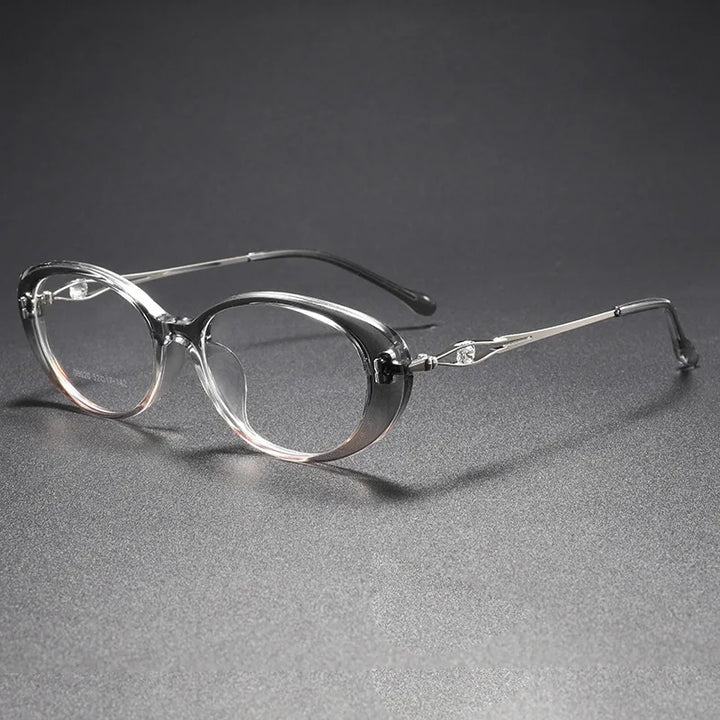 Momoja Women's Full Rim Oval Tr 90 Alloy Spring Hinge Eyeglasses 726020