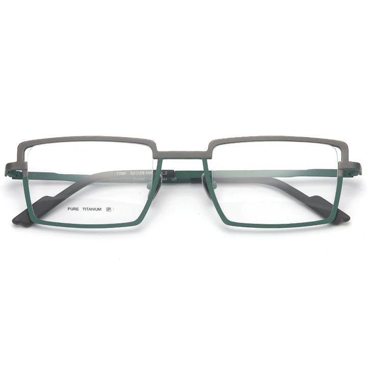 Muzz T7789 men's square IP titanium prescription eyeglasses — view 3