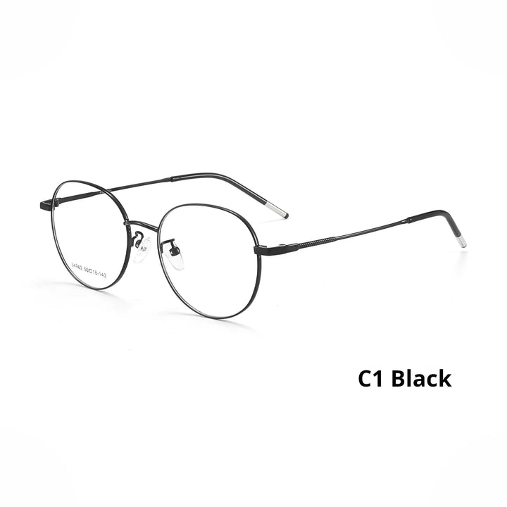 Momoja Unisex Full Rim Flat Top Oval Round Alloy Eyeglasses 734962