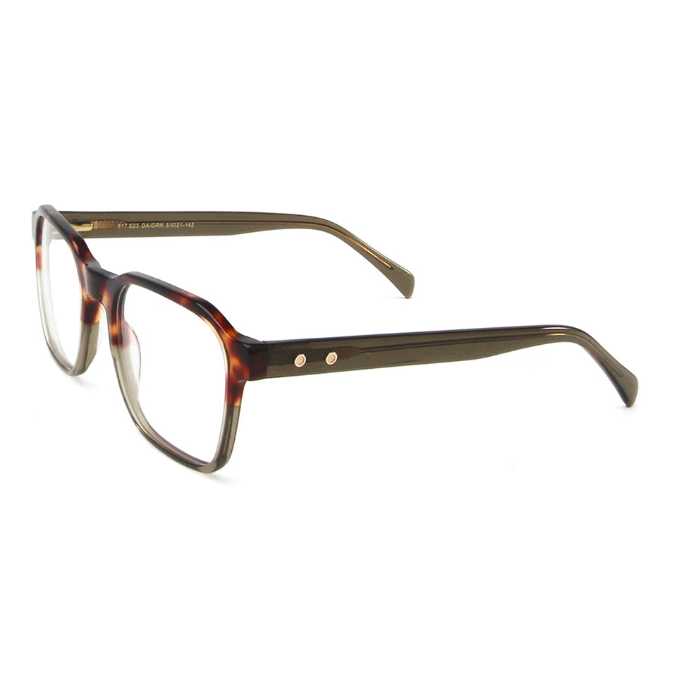 Esnbie Unisex Full Rim Square Acetate Eyeglasses 61723 Full Rim Esnbie   