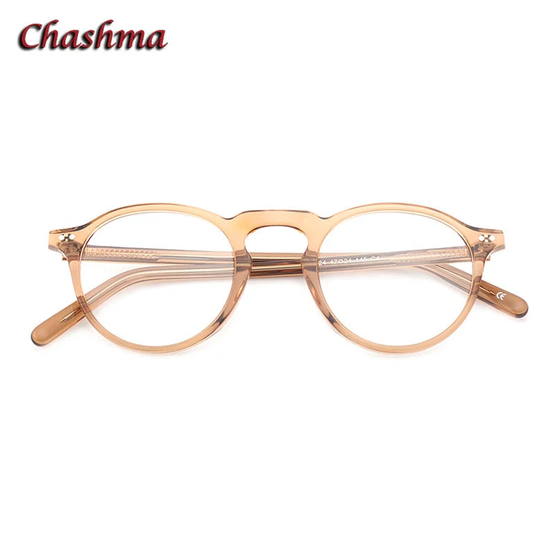 Chashma Ochki Women's Full Rim Round Acetate Alloy Eyeglasses 37924