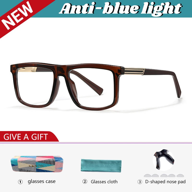 Vicky Unisex Full Rim Square Tr 90 Alloy Reading Glasses 660028