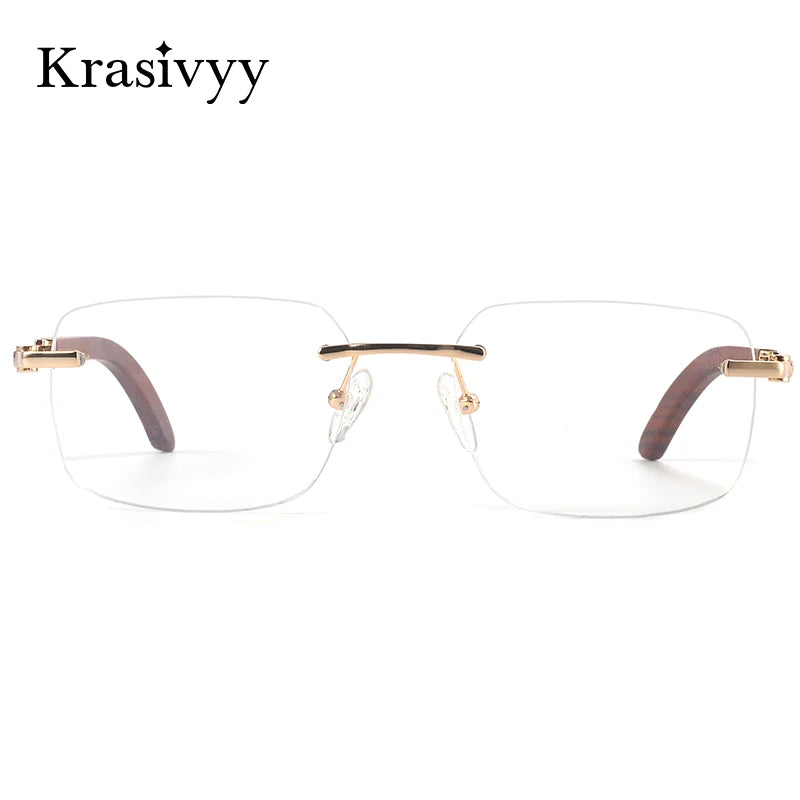 Krasivyy Men's Rimless Square Titanium Prescription Eyeglasses KR16091 - view 2