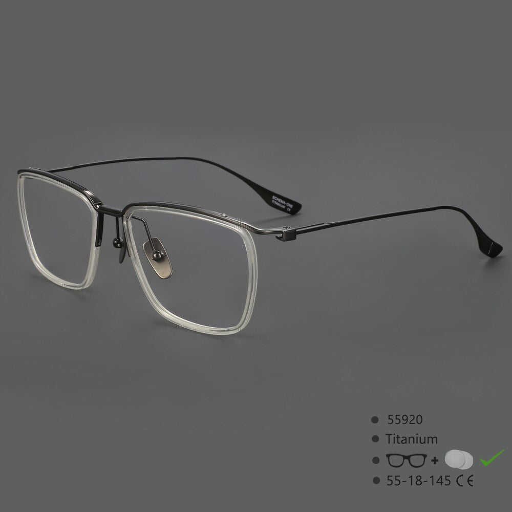 CCSpace Men's Titanium Eyeglasses 55920 – FuzWeb