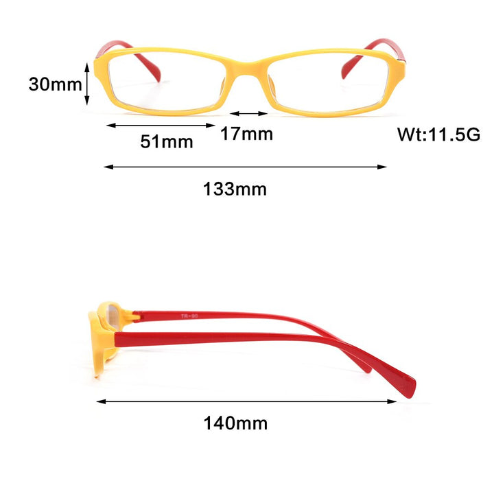 Cubojue Unisex Full Rim Small Square Tr 90 Alloy Presbyopic Reading Glasses 1031m Reading Glasses Cubojue   