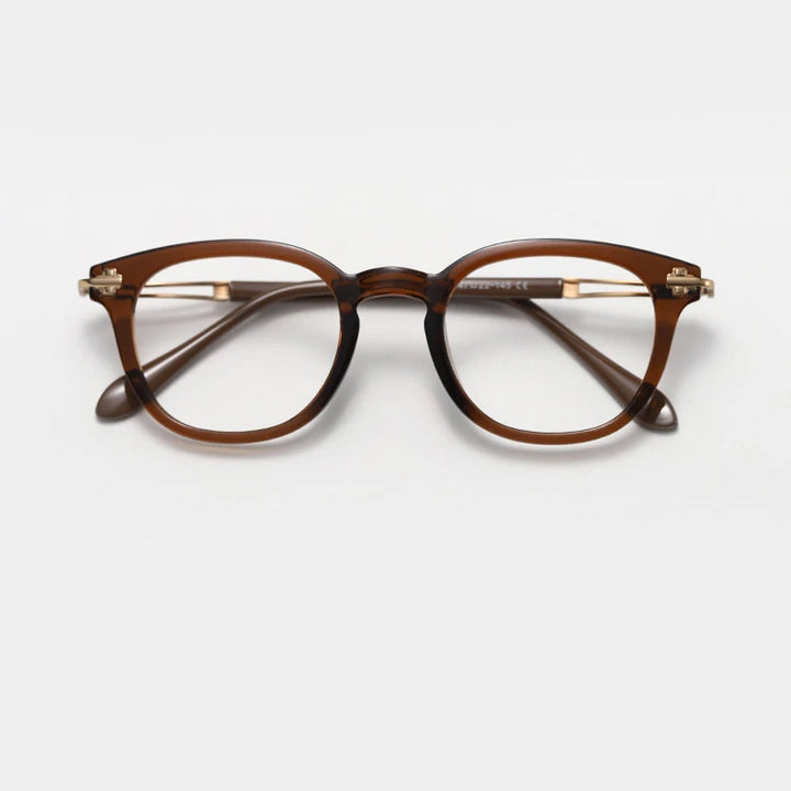 Kocolior Unisex Full Rim Square Alloy Acetate Photochromic  Reading Glasses 86058