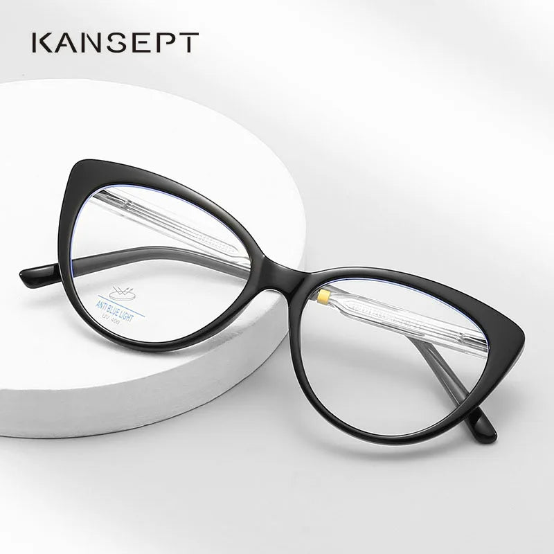 Kansept Women's Full Rim Cat Eye Polycarbonate Eyeglasses 8342 Full Rim Kansept   