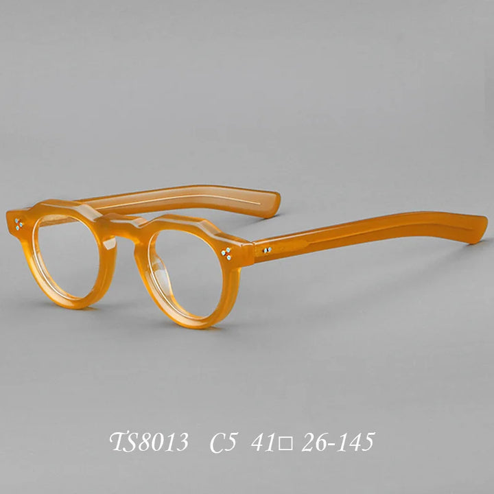 Bclear Women's Full Rim Flat Top Round Thick Acetate Eyeglasses 918013