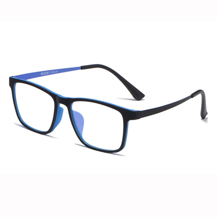 Hotochki Men's Full Rim Square Tr 90 Titanium Eyeglasses 73068