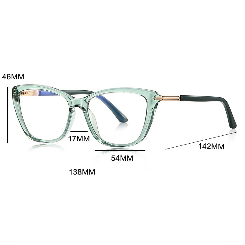 Gatenac Women's Full Rim Square Tr 90 Titanium Reading Glasses Gxy2233