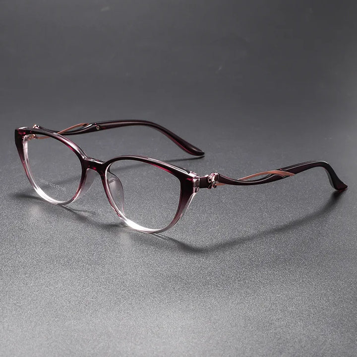 Momoja Women's Full Rim Oval Cat Eye Tr 90 Alloy Eyeglasses 726026