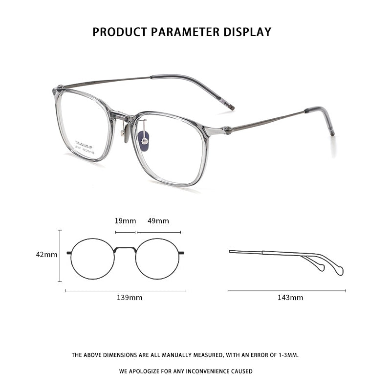 Yimaruili Unisex Full Rim Square Tr 90 Titanium Eyeglasses L9107 Full Rim Yimaruili Eyeglasses   