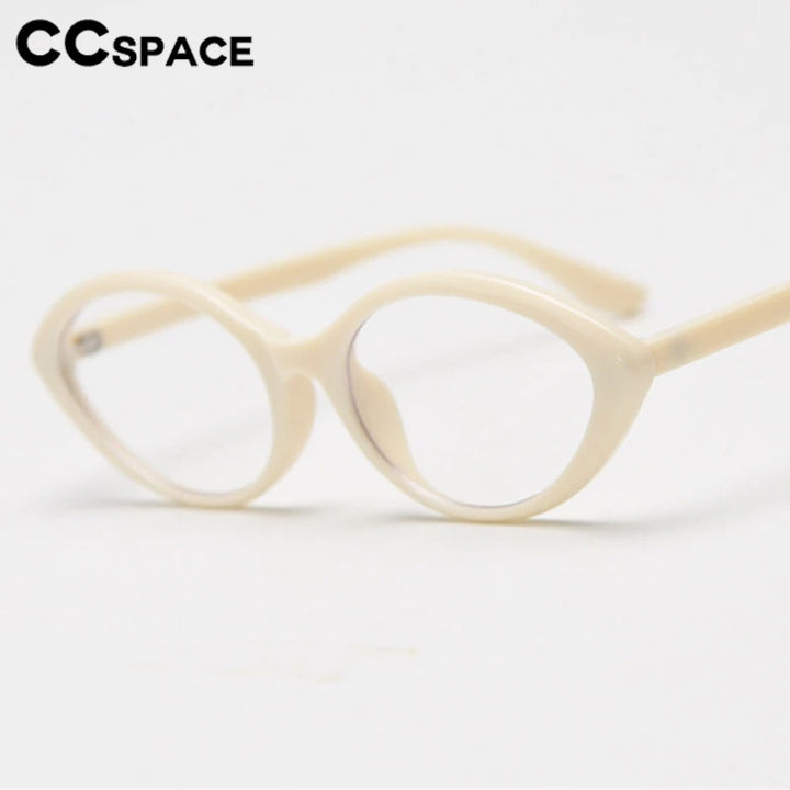 CCspace Women's Full Rim Oval Cat Eye Tr 90 Titanium Eyeglasses 301221 Full Rim CCSpace   